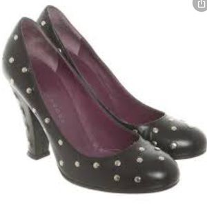 Marc Jacobs Italian Leather Black Pump Toes Shoes Size 40